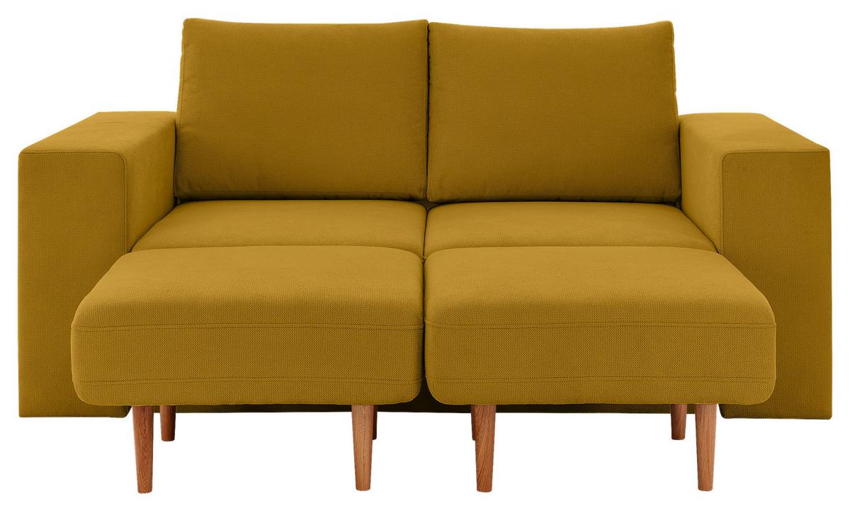 3-sitzer-sofa Looks V-1 - Eichefarben/Gelb, Design, Textil (212/96/107cm) - LOOKS by W.Joop