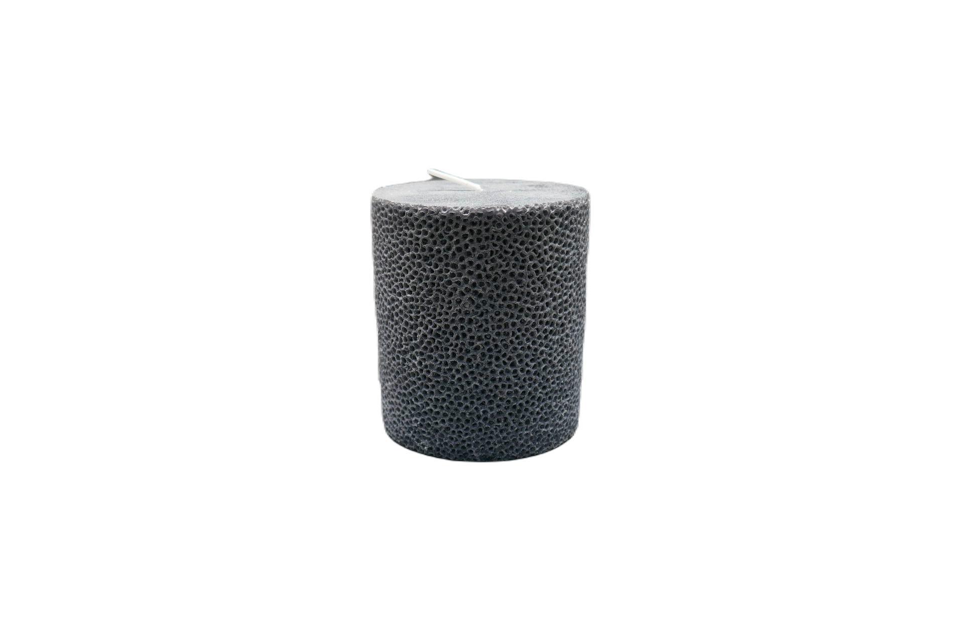 VALCOVÁ SVIEČKA DOTS - svetlomodrá/čierna (8/9cm) - Premium Living