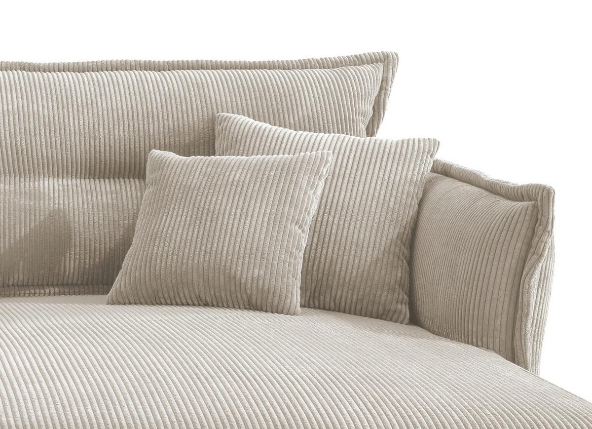 Ecksofa Lava Beige S: 255/180 Cm - Beige/Schwarz, MODERN, Textil (255/180cm) - Livetastic