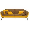 Veľká pohovka TRENDY, horčicovožltá - horčicovožltá/čierna, Modern, kompozitné drevo (260/93/124cm) - Premium Living