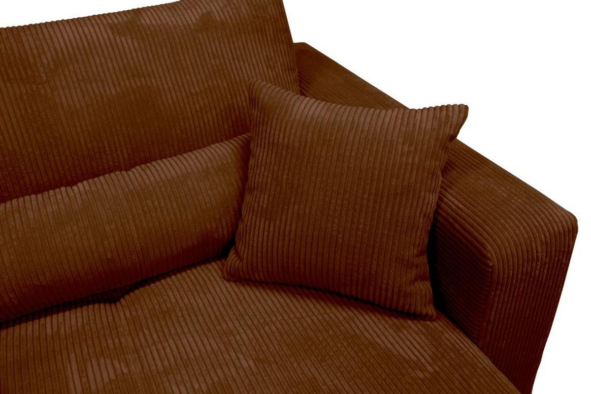 Rohová sedačka XELA, sezení boxspring., karamel.m. - černá/karamel, Moderní, textil (265/170cm)
