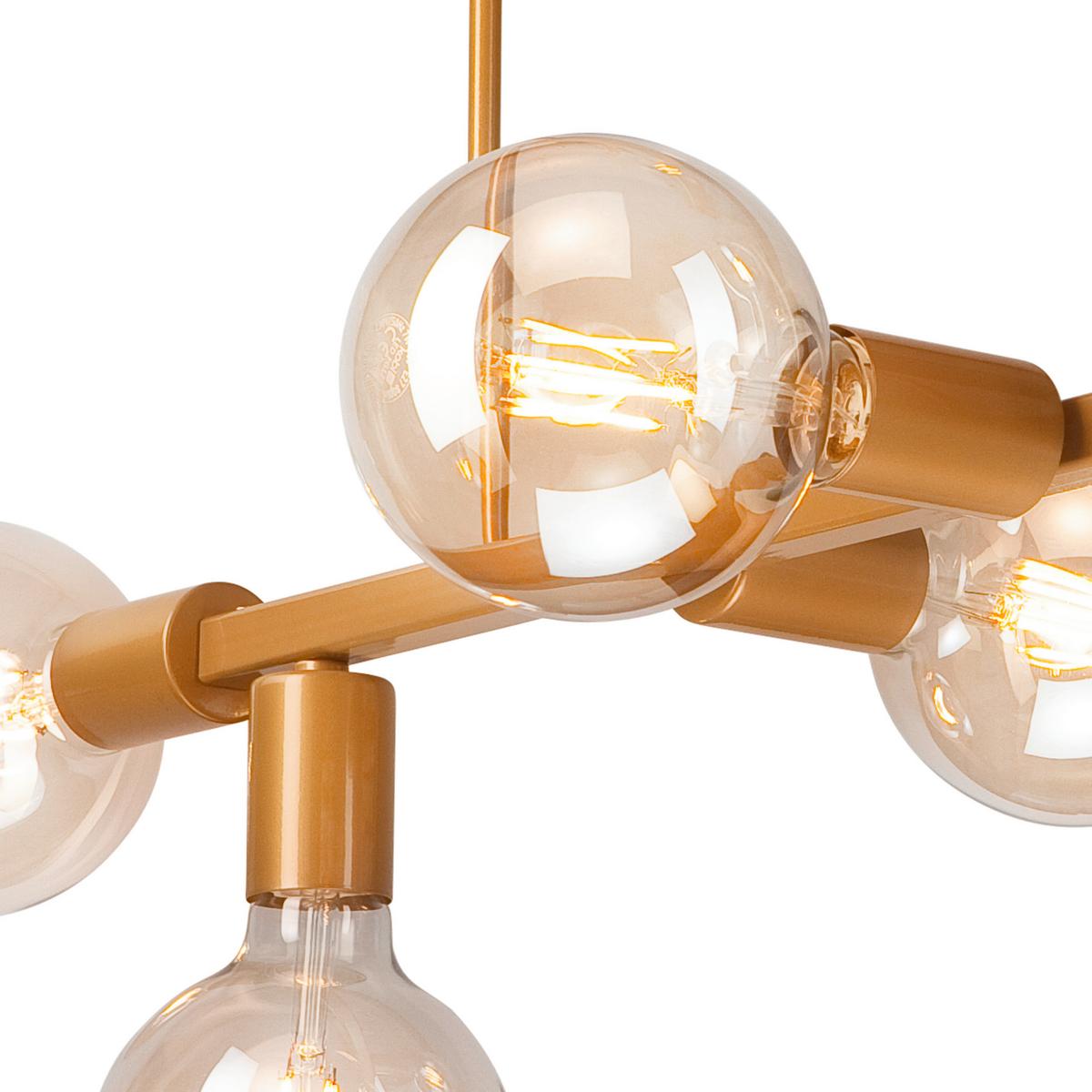 Deckenleuchte Astrid Goldfarben B: 39 cm - Goldfarben, Basics, Glas/Metall (90/39/73cm)