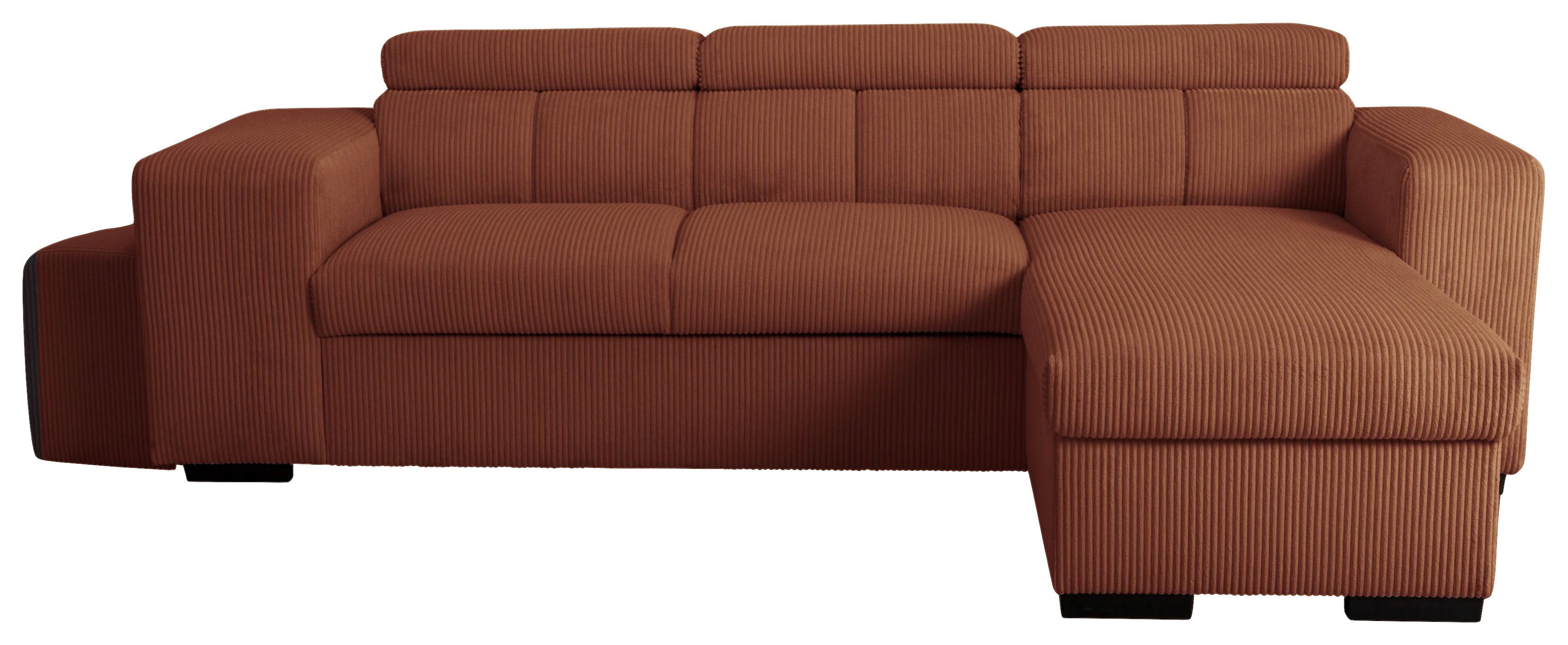 Ecksofa Sirius M terracotta, 251x165cm - Terracotta, KONVENTIONELL, Holz/Holzwerkstoff (251/165cm)