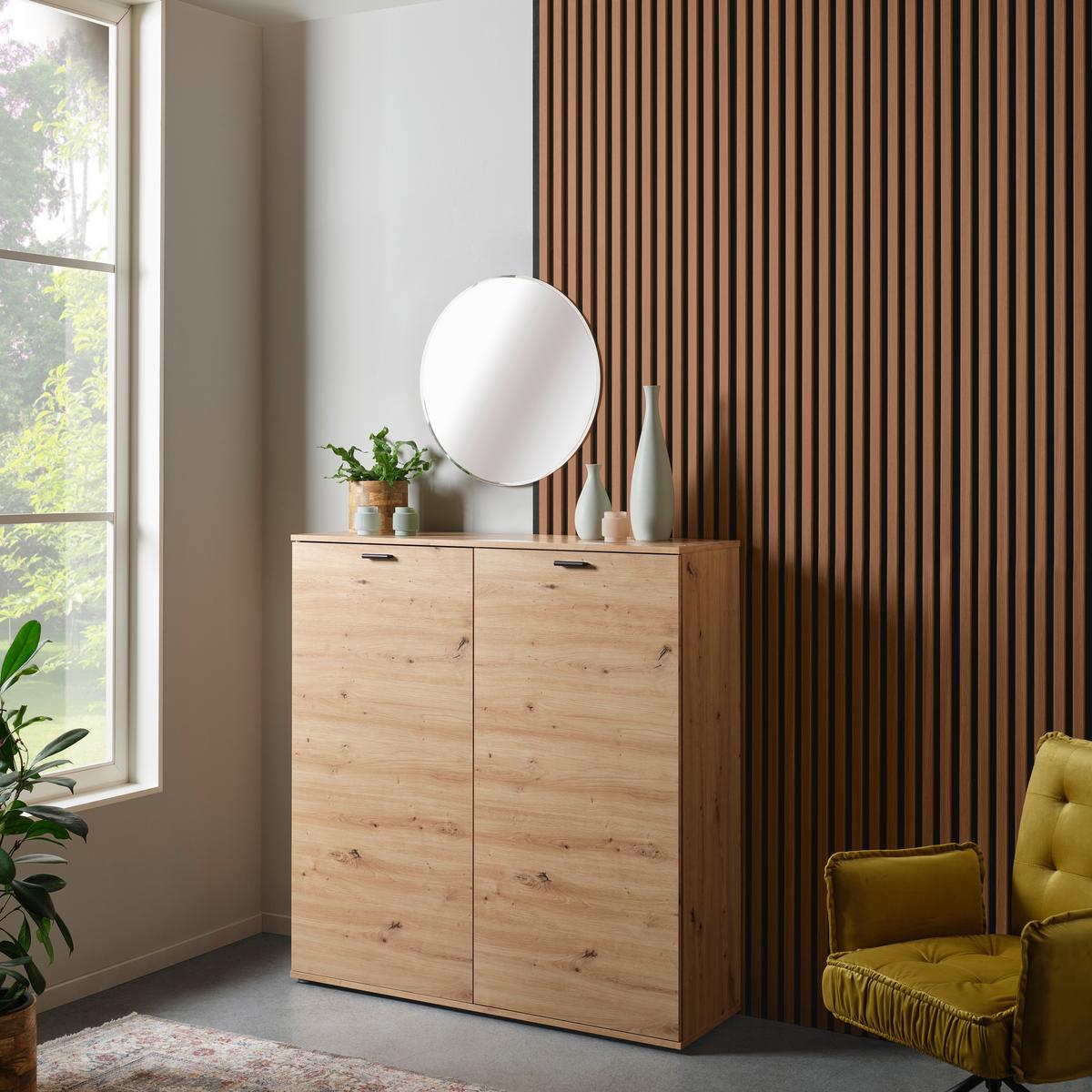 Akustikpaneel Josef - Walnussfarben, MODERN, Holzwerkstoff/Kunststoff (90/60/2cm)