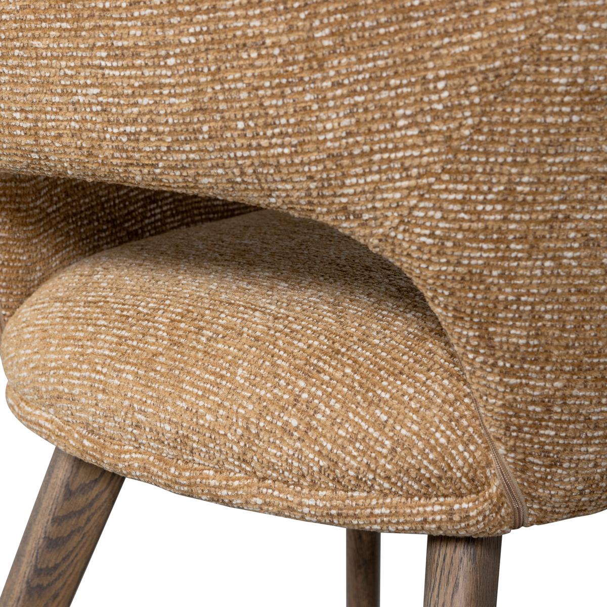Armlehnstuhl-Set Murat Braun/Gelb B: 61cm - Gelb/Braun, MODERN, Holz/Textil (61/86/60cm) - Livetastic