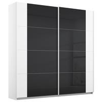 Schwebetürenschrank Artemis B: 181 Cm Anthrazit/weiß - Anthrazit/Weiß, MODERN, Glas/Holzwerkstoff (181/210/62cm) - Rauch Möbel