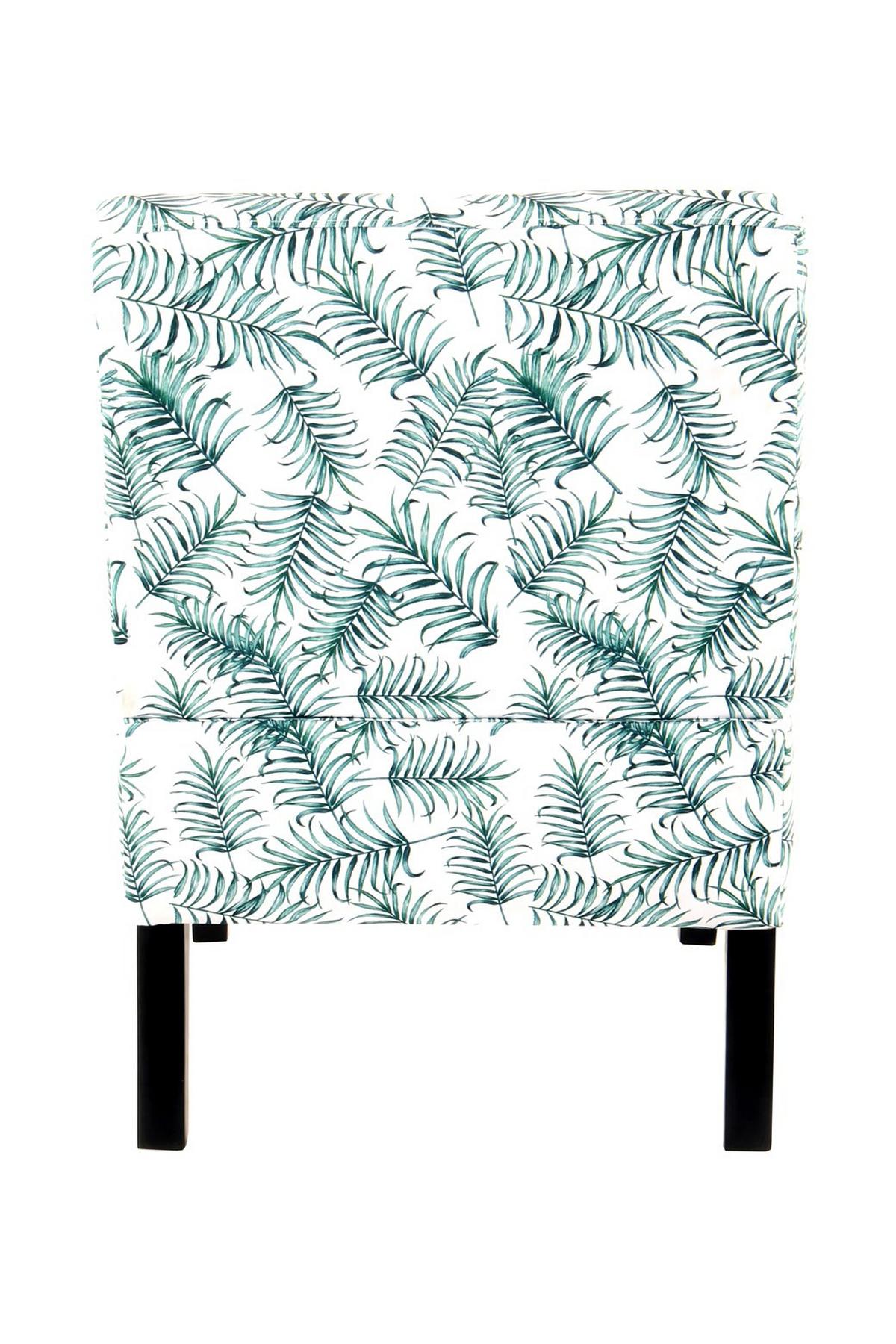 Stuhl Indira 200 Grün/Weiß - Schwarz/Weiß, Design, Holz/Textil (56/73,5/84cm) - Kayoom