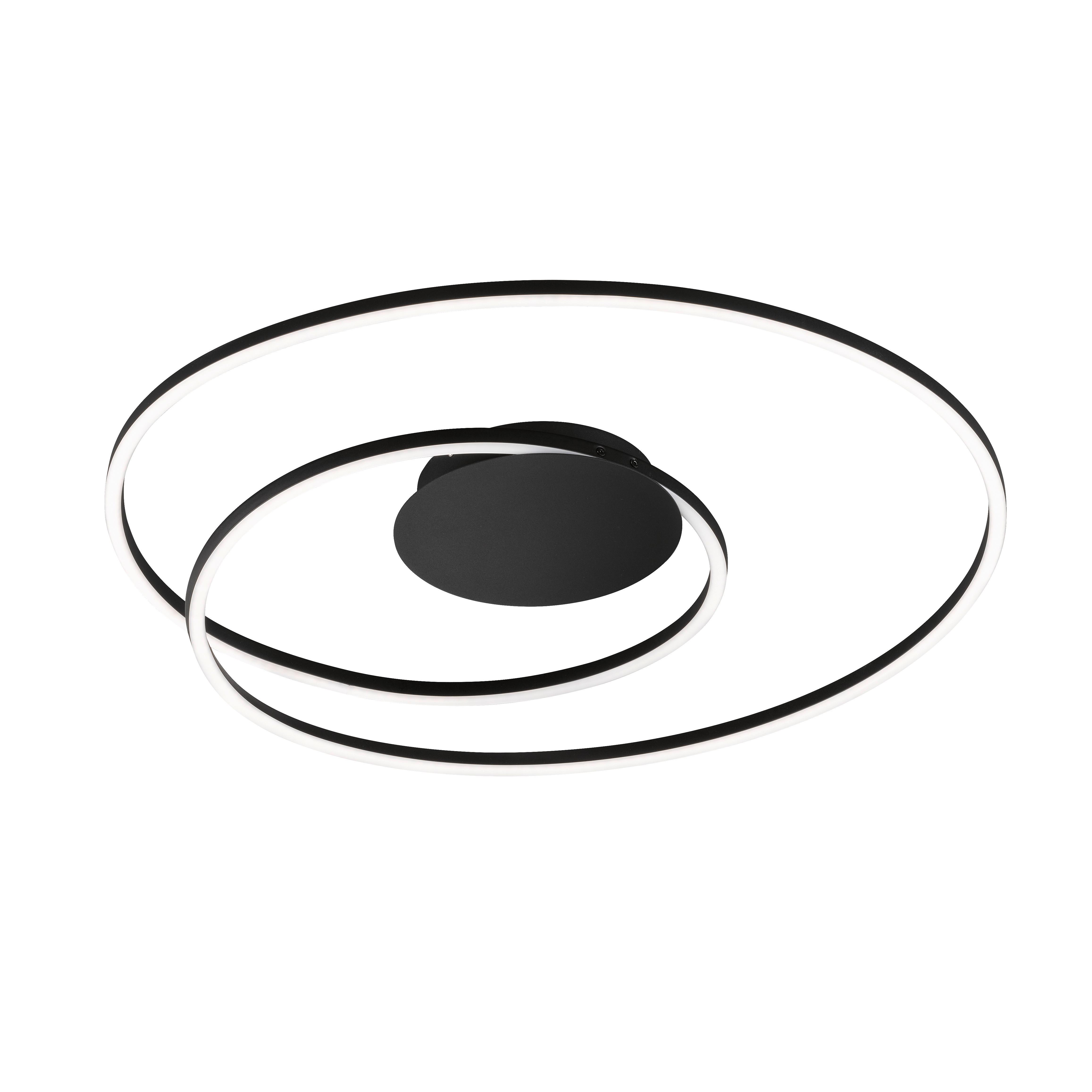 LED-Deckenleuchte 21280 Holy - Schwarz, Design, Metall (68/8cm) - Fischer & Honsel