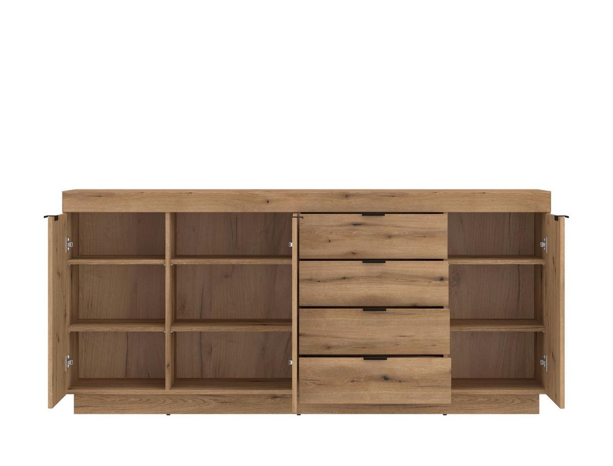 Sideboard Delamar Eichefarben Dekor B: 185,9 cm - Eichefarben, Trend, Holzwerkstoff (185,9/85,8/39,6cm)