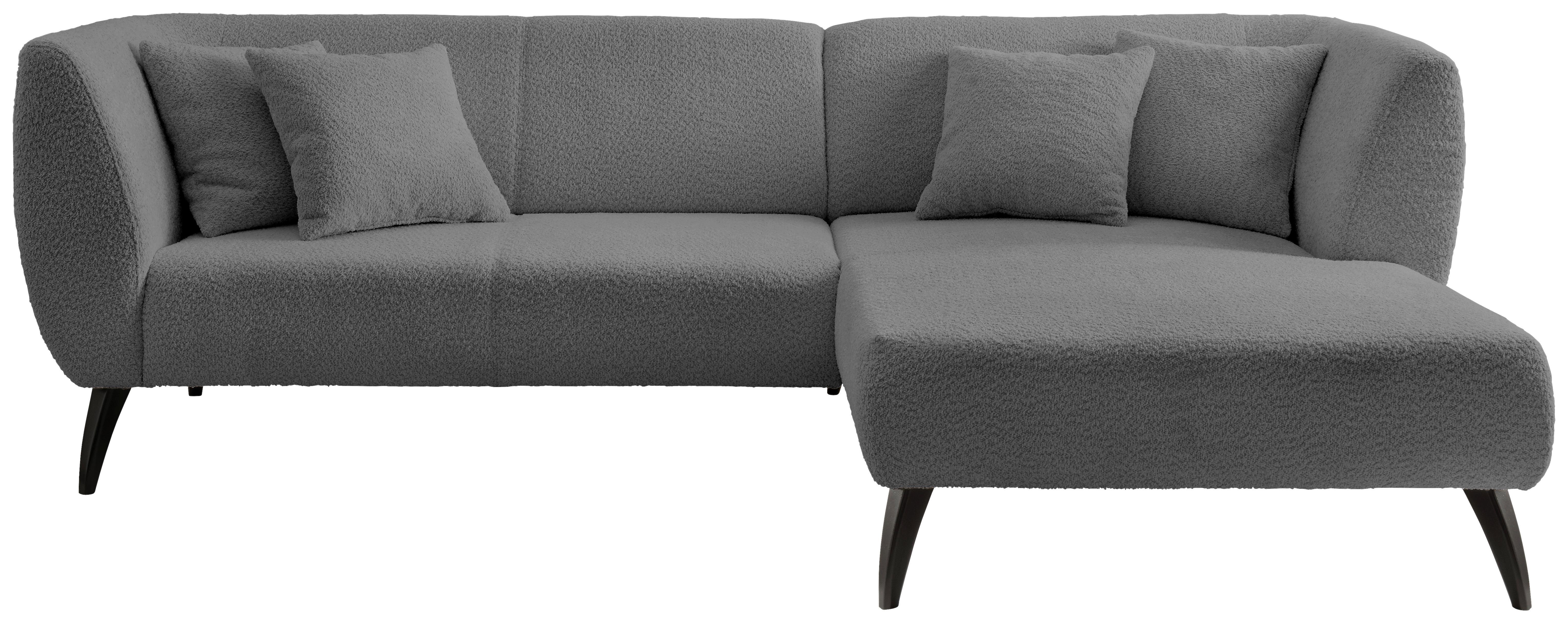 Ecksofa Colori Anthrazit S: 264/164 cm - Anthrazit/Schwarz, MODERN, Holz/Textil (264/160cm) - MID.YOU