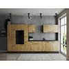 Küchenleerblock Oliver Artisan Dekor B: 370 cm - Eiche Artisan/Grau, Design, Holzwerkstoff (370cm) - Respekta