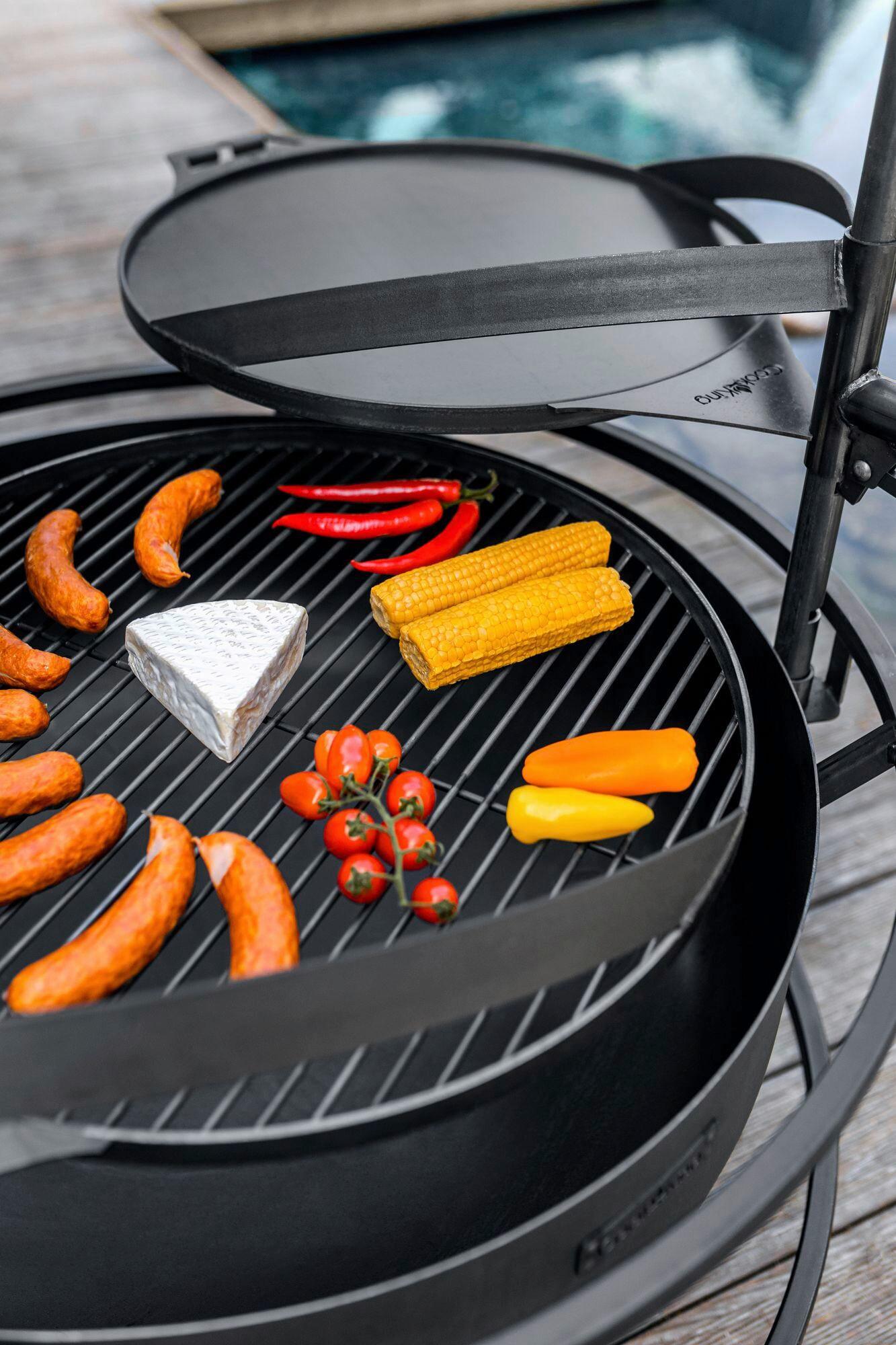 Grillplatte Ck446003 Schwarz, D: 50 cm - Schwarz, Basics, Metall (50cm)