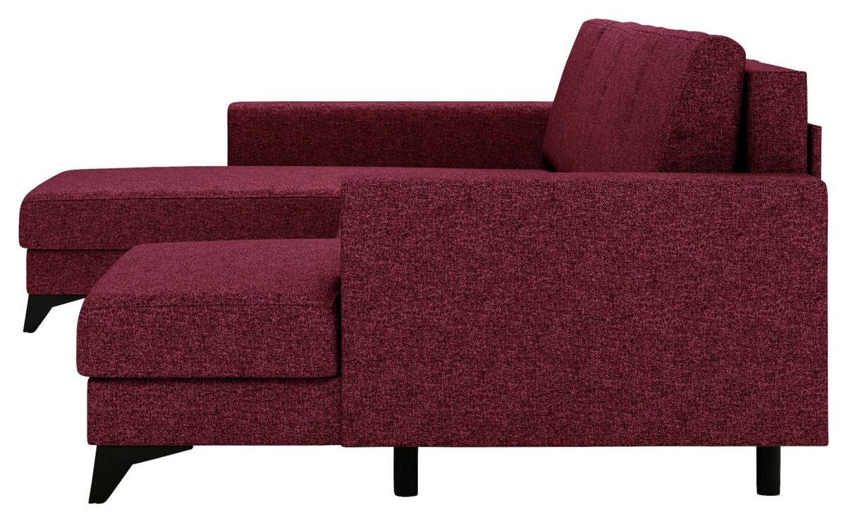 Wohnlandschaft Harvey Mit Schlaffunktion Rot - Rot/Schwarz, Design, Textil (190/339/156cm) - Livetastic