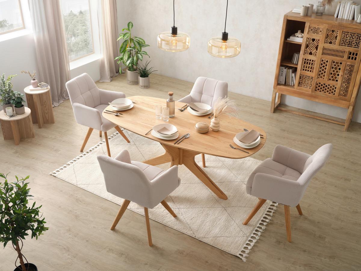 JÍDELNÍ STŮL JEFFERSON - divoký dub, Moderní, dřevo (180/75/90cm) - Premium Living
