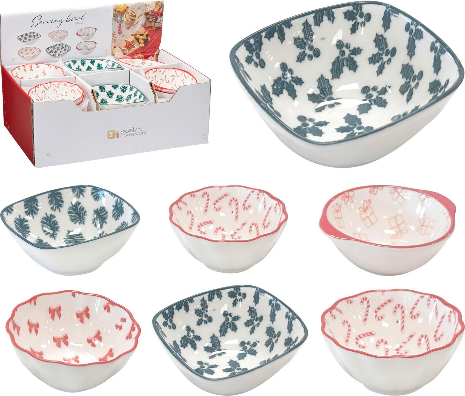 DEKOSCHALE TINI - Rot/Grün, Basics, Keramik (10/4,5/10cm)