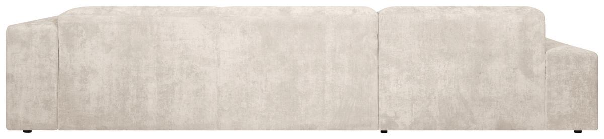 Ecksofa Hannah Creme170x343 Cm - Creme/Schwarz, Design, Textil (170/343cm) - MID.YOU