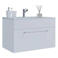 Waschtischkombi Badinos Weiß B: 80 Cm - Weiß, MODERN, Keramik/Holzwerkstoff (80cm) - MID.YOU