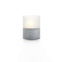 LED svíčka Malina, v: 10cm - šedá, Basics, sklo/keramika (8/10cm) - Modern Living