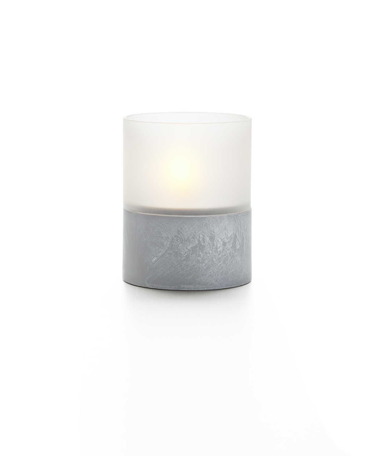 LED svíčka Malina, v: 10cm - šedá, Basics, sklo/keramika (8/10cm) - Modern Living