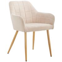 Armlehnstuhl Drops Hellbraun B: 57 Cm - Hellbraun/Eichefarben, MODERN, Textil/Metall (57/82/60cm) - MID.YOU