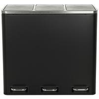 Abfallsammler Clean Ix Schwarz B: 61 cm - Schwarz, MODERN, Kunststoff/Metall (61.0/56.0/31.5cm) - MID.YOU