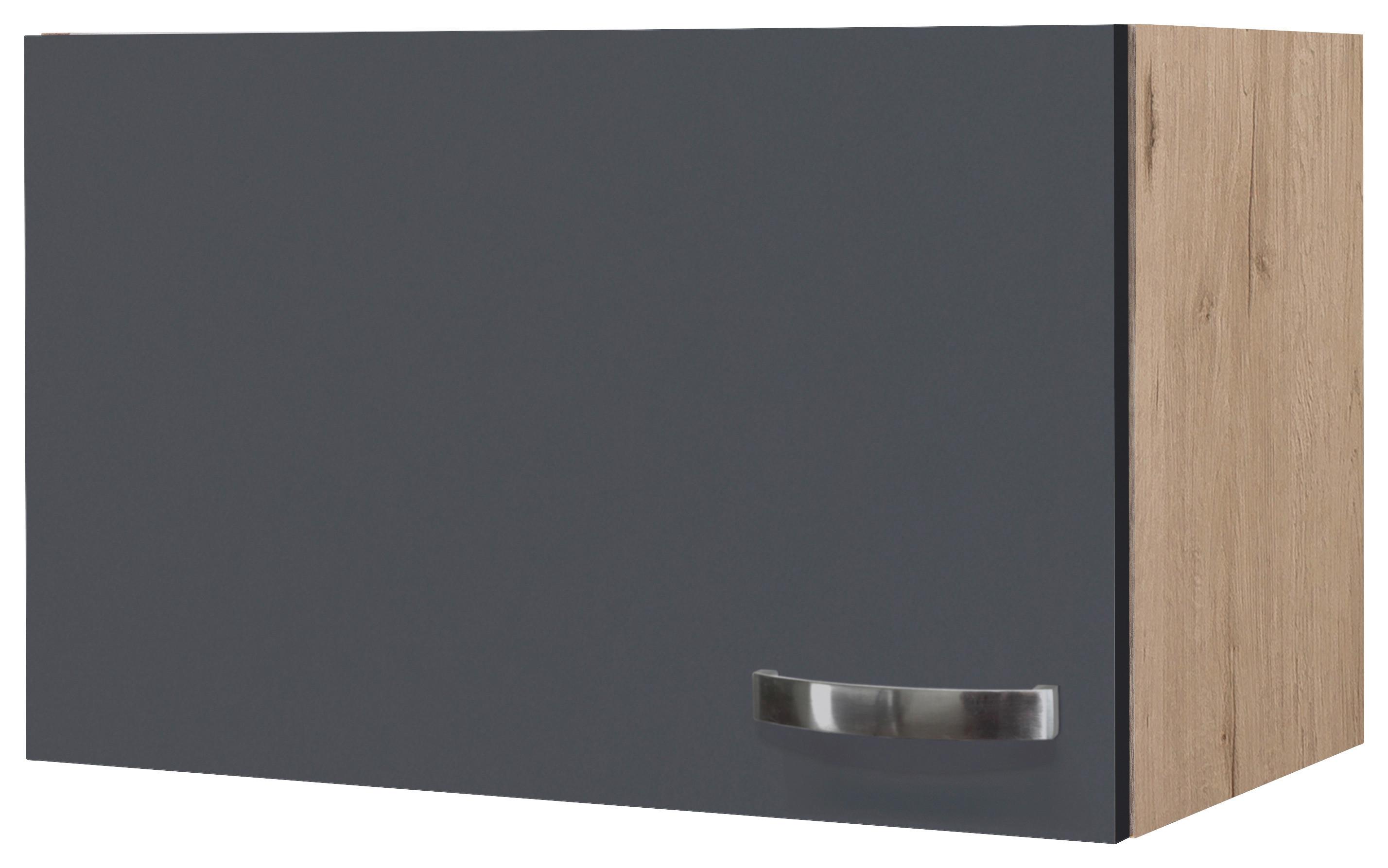 Kuchyňská horní skříňka SHADOW 60cm - dub San Remo/tmavě šedá, Moderní, kov/kompozitní dřevo (60/32/32cm)