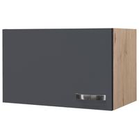 Horná kuchynská skrinka SHADOW 60cm - dub San Remo/farba ušľachtilej ocele, Modern, kov/kompozitné drevo (60/32/32cm)
