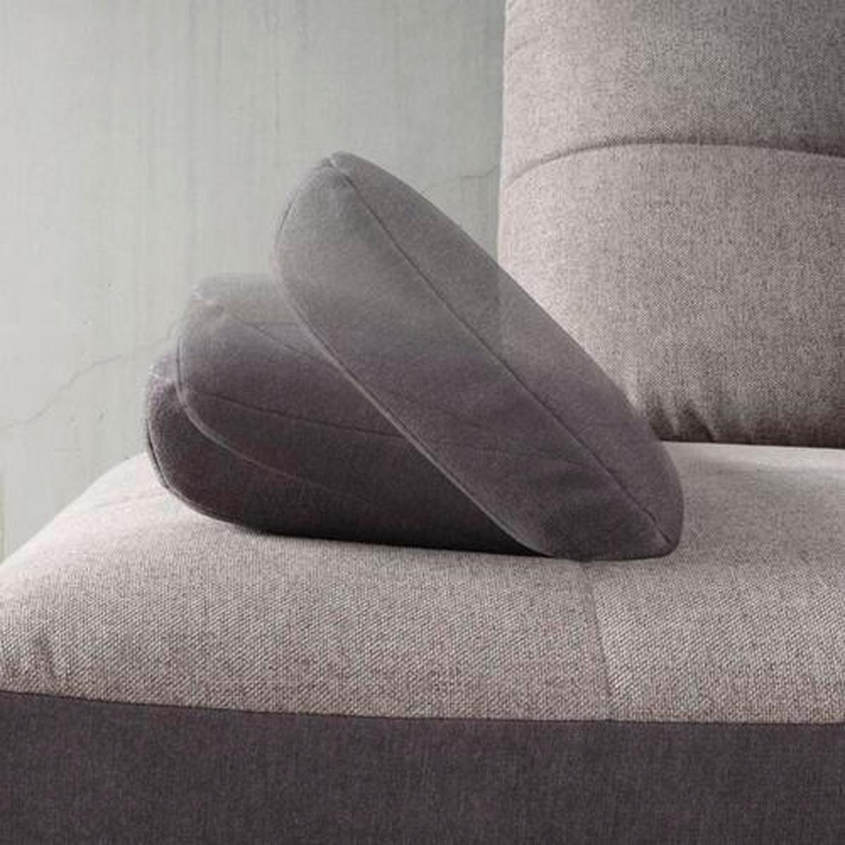 TRENDY, levá, antracitová, s 3 bederními polštáři - černá/tmavě šedá, Moderní, kov/kompozitní dřevo (250/310cm) - Premium Living