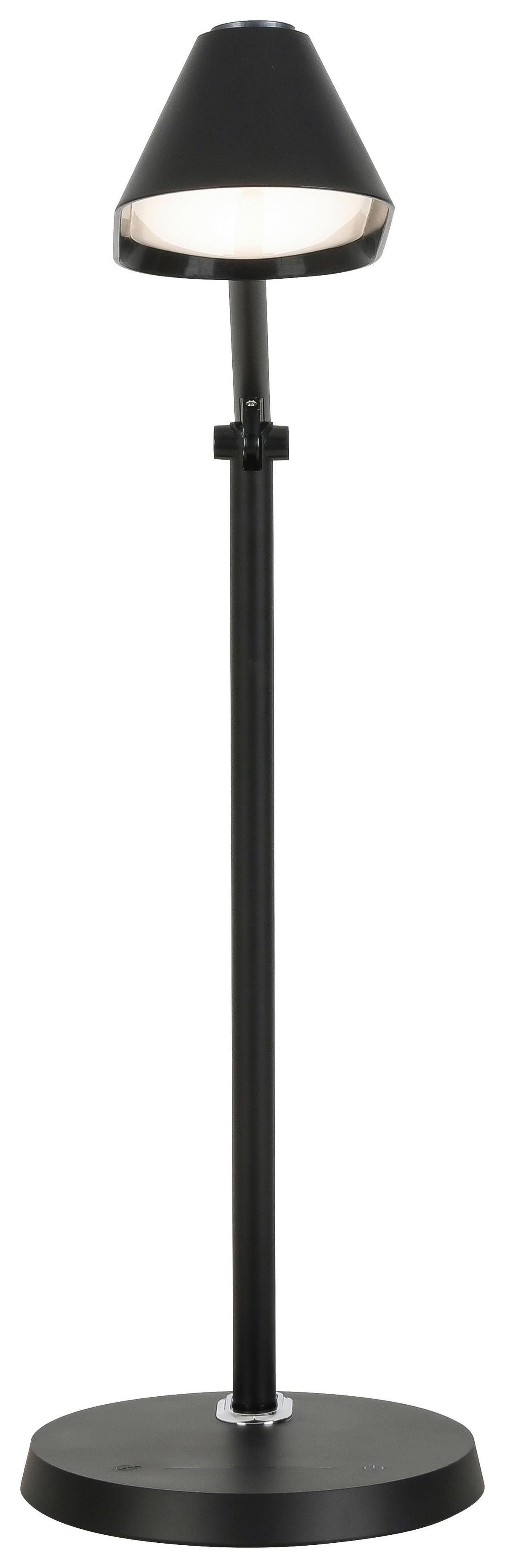 Schreibtischleuchte Christa - Chromfarben/Schwarz, Design, Kunststoff/Metall (46/46/18-79cm) - James Wood