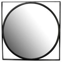 Wandspiegel Schwarz B: 54 cm - Schwarz, Design, Glas/Metall (54/54/2,5cm) - MID.YOU