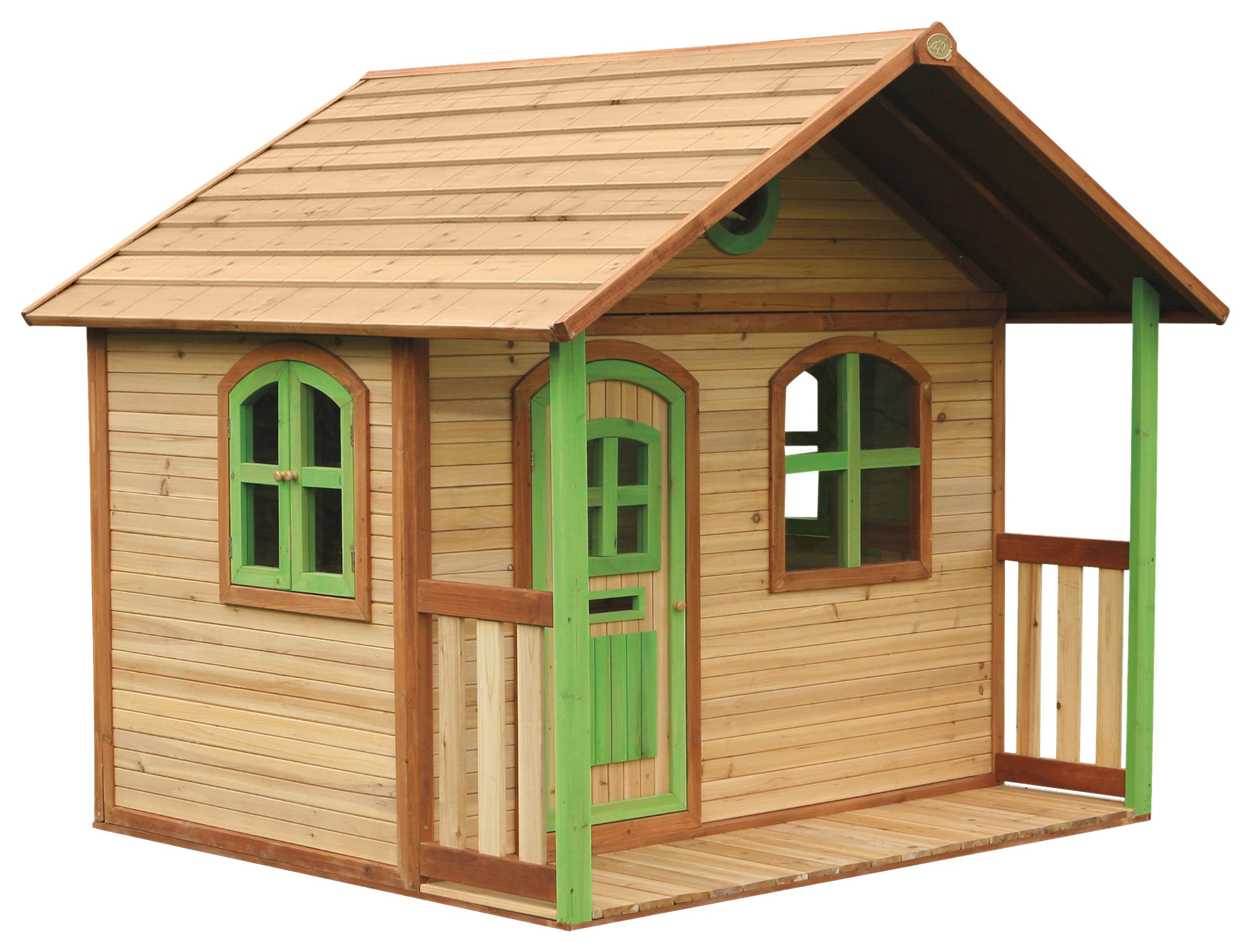 Spielhaus A030.104.00 - Braun/Grün, KONVENTIONELL, Holz (202/180/191cm) - Ambia Garden