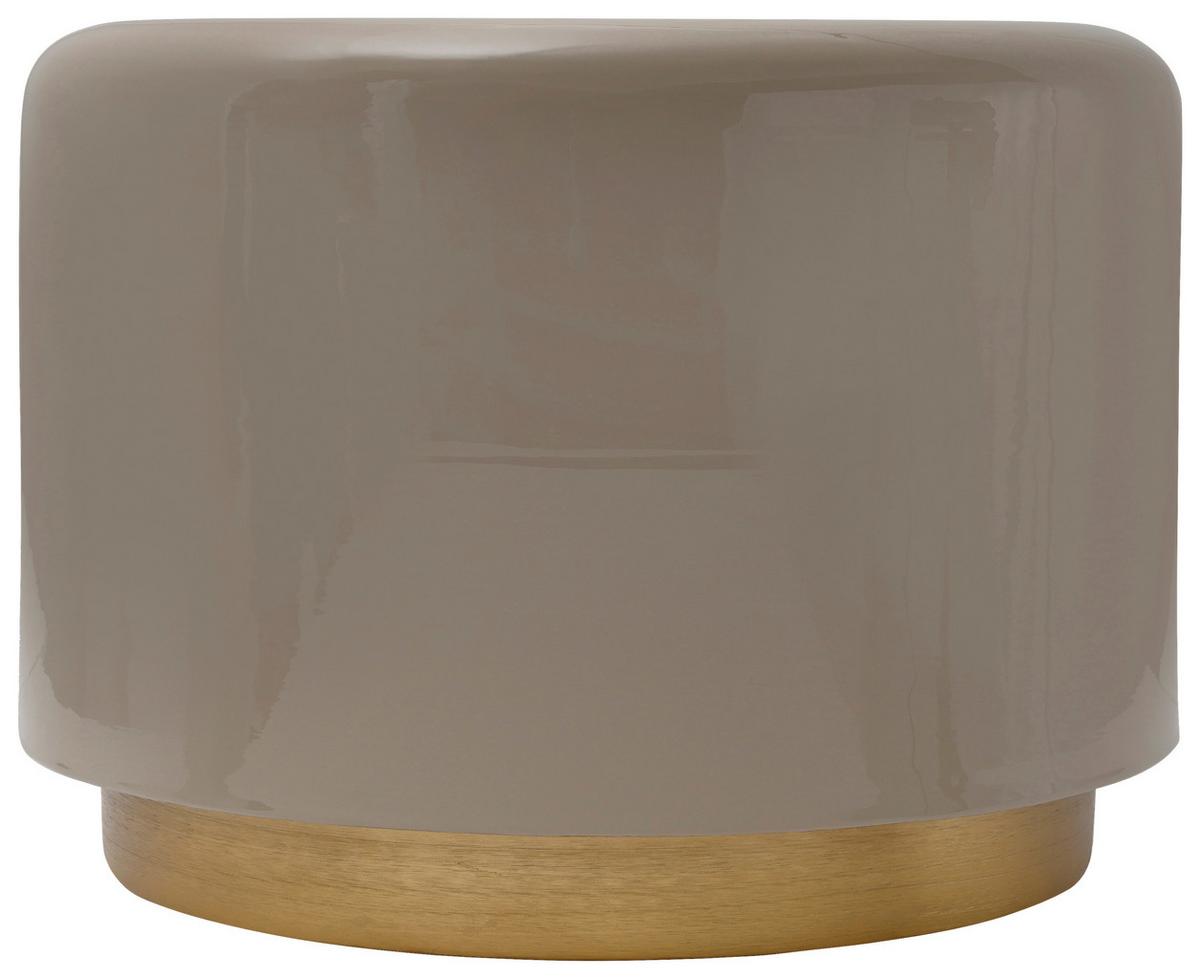 ODKLÁDACÍ STOLEK ART DECO - šedá/barvy zlata, Design, kov (51,5/43cm) - MID.YOU