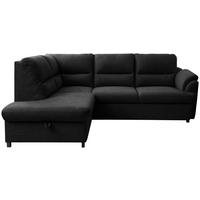 Ecksofa Gusto Graphitfarben S: 200x240 cm - Greige/Schwarz, Basics, Textil (200/240cm)
