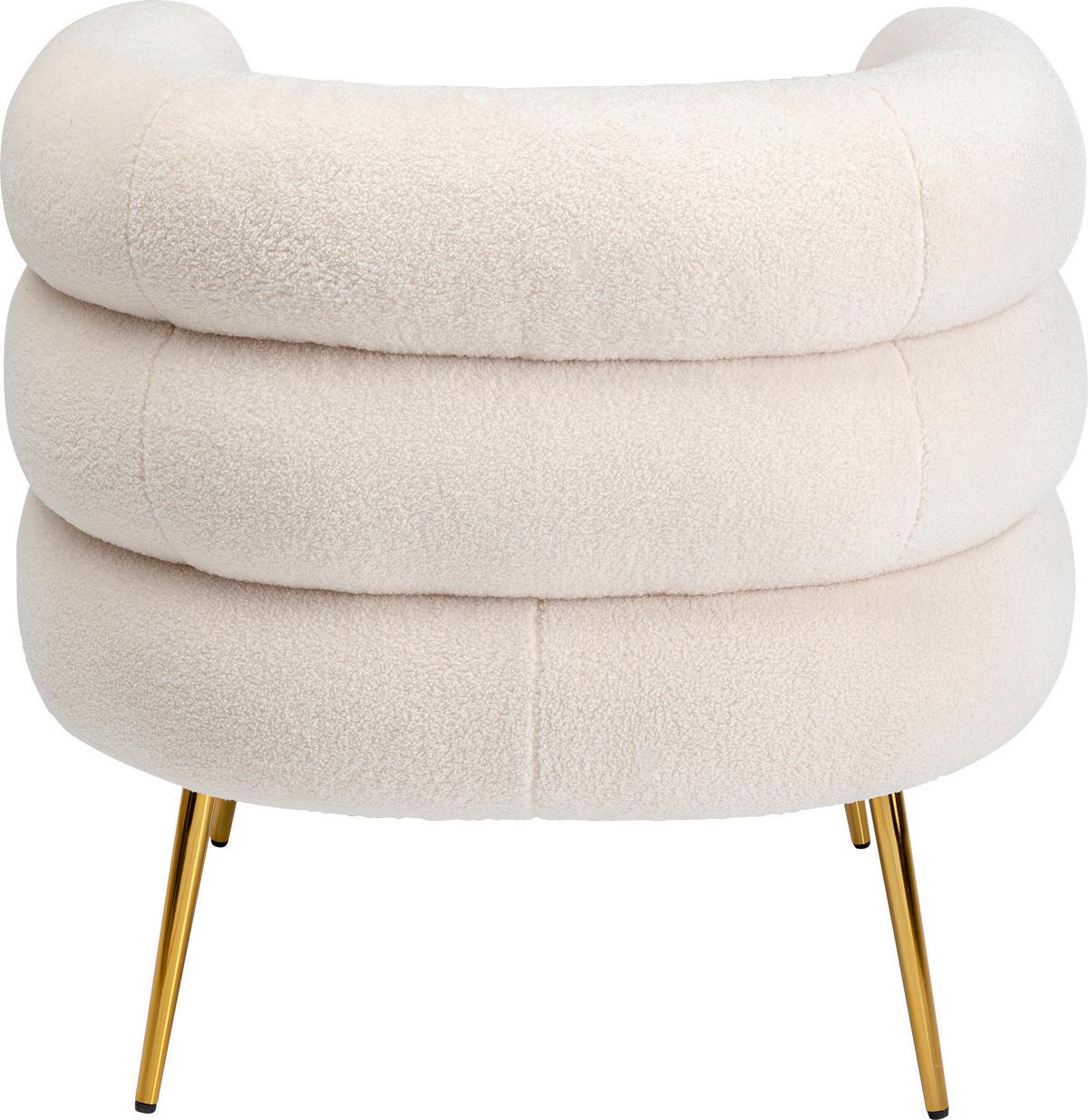 Cocktailsessel Livelli Creme B: 74 Cm - Goldfarben/Creme, Textil (74/77/73cm) - Kare-Design