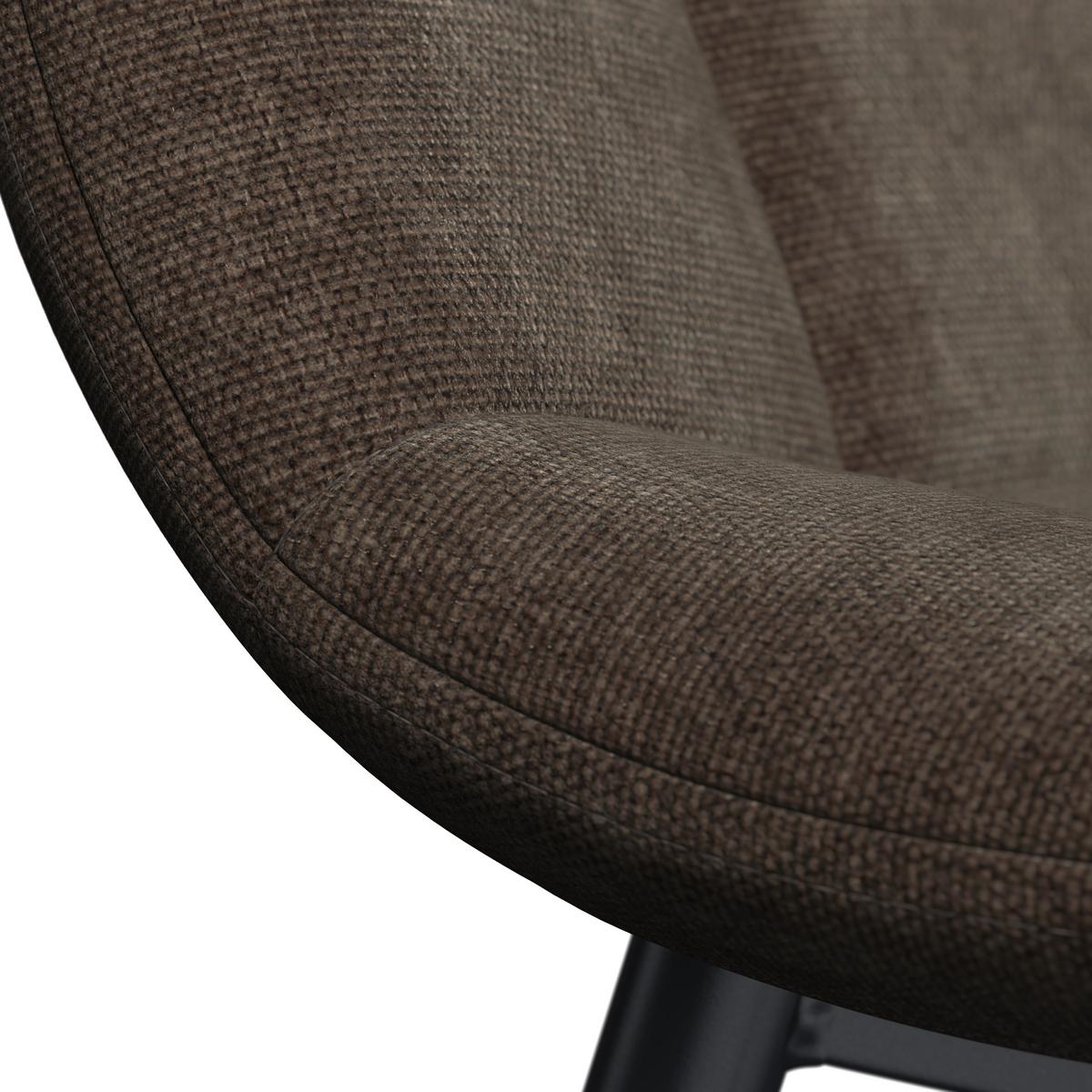 ŽIDLE RIA - černá/hnědá, Moderní, kov/textil (44cm) - Bessagi Home