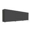 SIDEBOARD Mailand 5 B: 237 cm Weiß - Anthrazit/Schwarz, MODERN, Holzwerkstoff (237/73/33cm) - MID.YOU