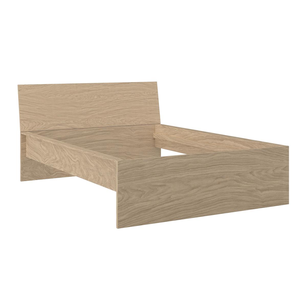 Unit Elements Bettrahmen 90x200 cm Weiß - Eichefarben/Erlefarben, KONVENTIONELL, Holzwerkstoff (140/200cm) - Ondega