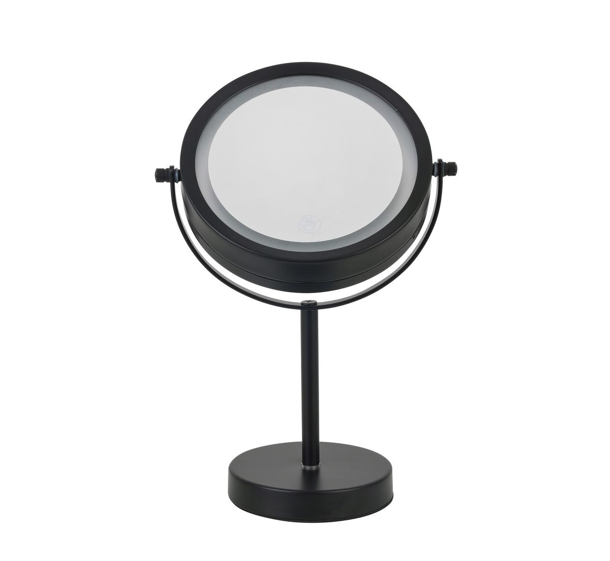 ZRCADLO S OSVĚTLENÍM MIRRI 1-EXT- - černá, Moderní, kov/sklo (21/32/21cm) - Mömax