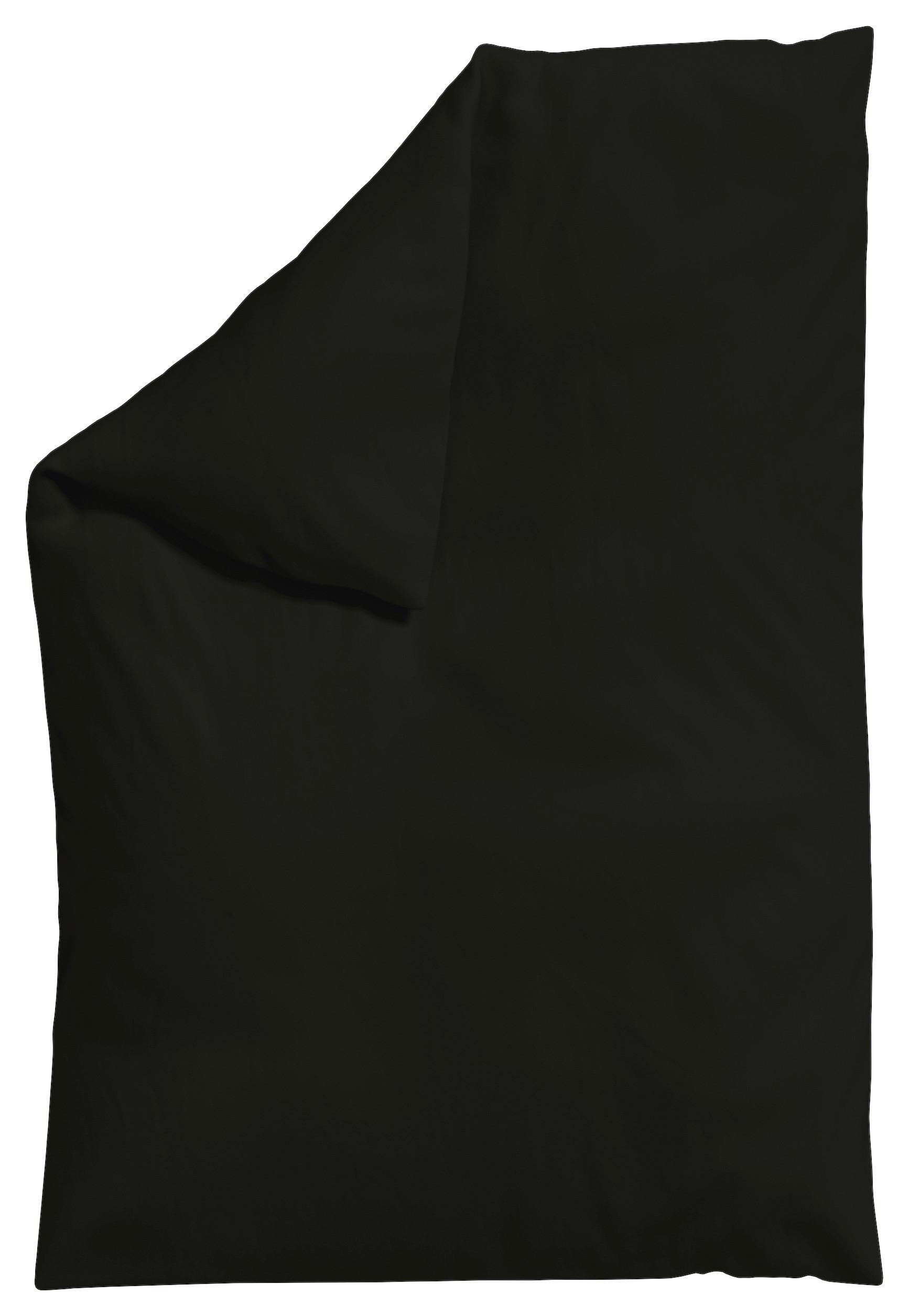 Bettdeckenbezug Knitted Jersey 135-140x200cm Schwarz - Schwarz, Basics, Textil (135-140/200cm) - Schlafgut