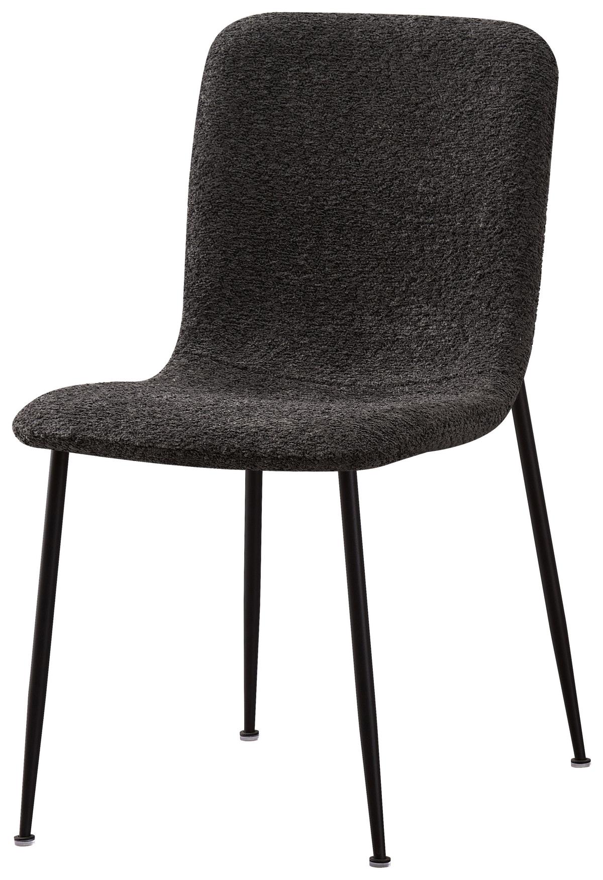 Židle Mila, šedá - šedá/černá, Moderní, kov/dřevo (43/82/57cm) - Mömax