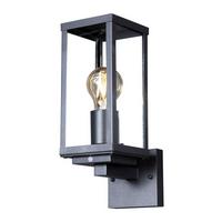 Außenwandleuchte 60 Watt Glas Aluminium, Wandmontage - Klar/Anthrazit, Basics, Glas/Metall (37,0/16,0/11,0cm)
