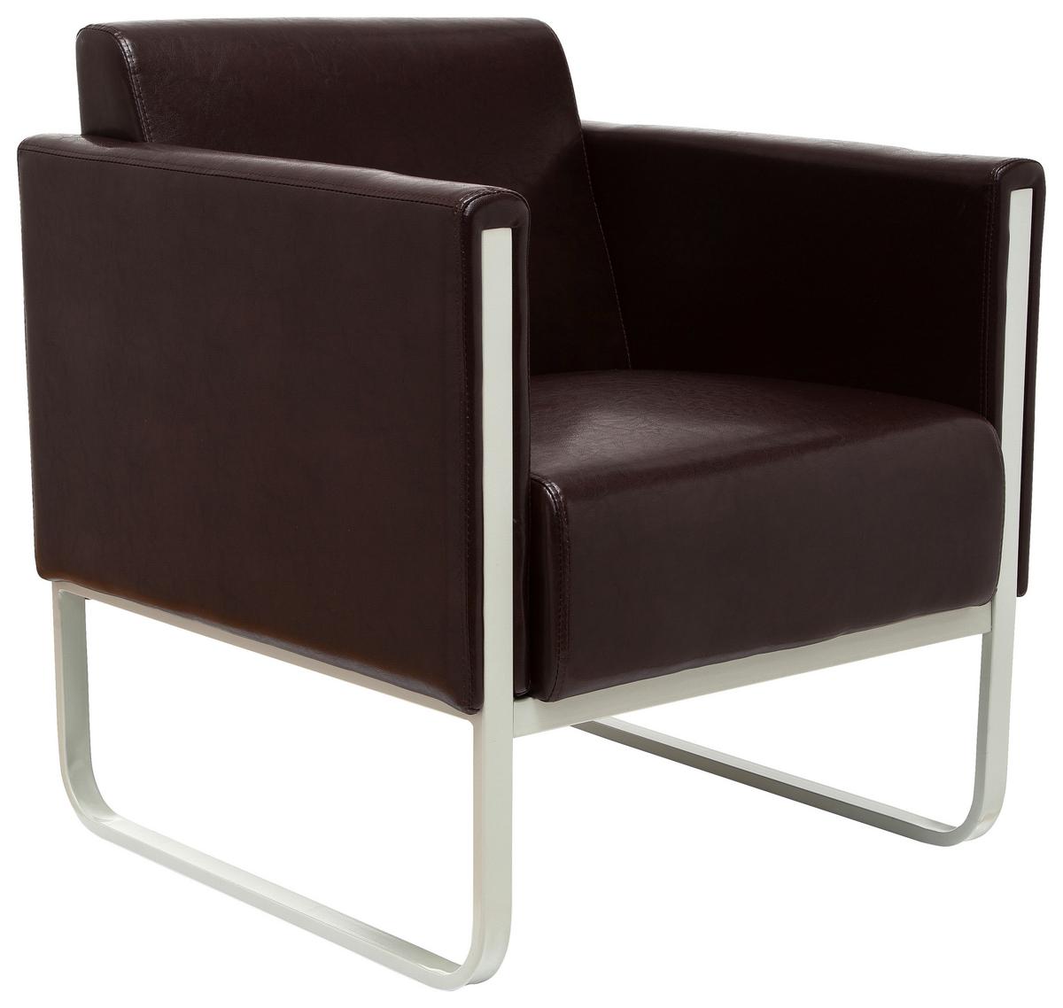 Sessel Aruba Dunkelbraun - Dunkelbraun/Hellgrau, MODERN, Textil (67/78/71cm) - MID.YOU