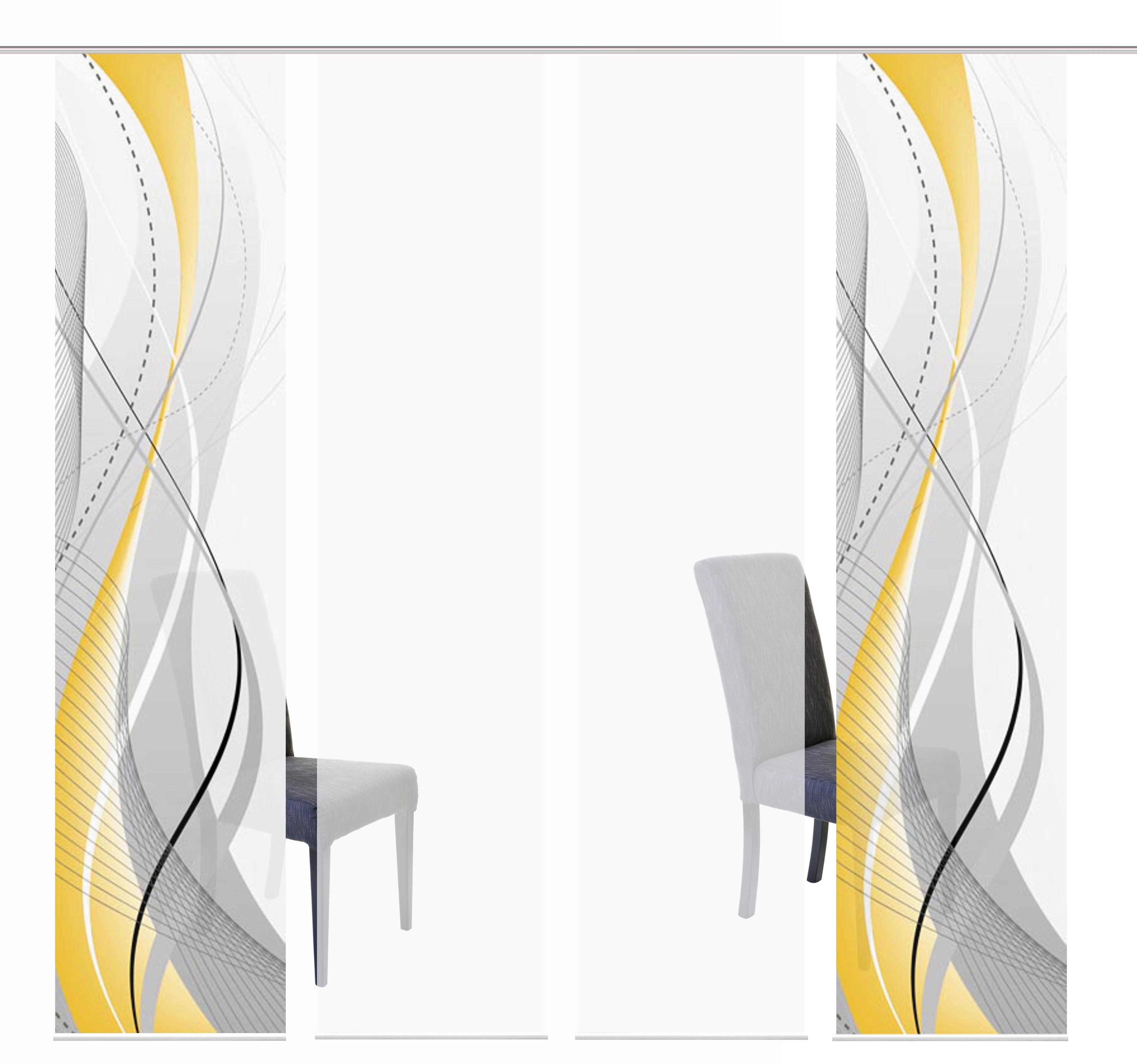 Flächenvorhang Gelb Hellgelb B: 60 cm - Gelb/Hellgelb, Design, Textil (60/245cm) - Schmidt W. Gmbh