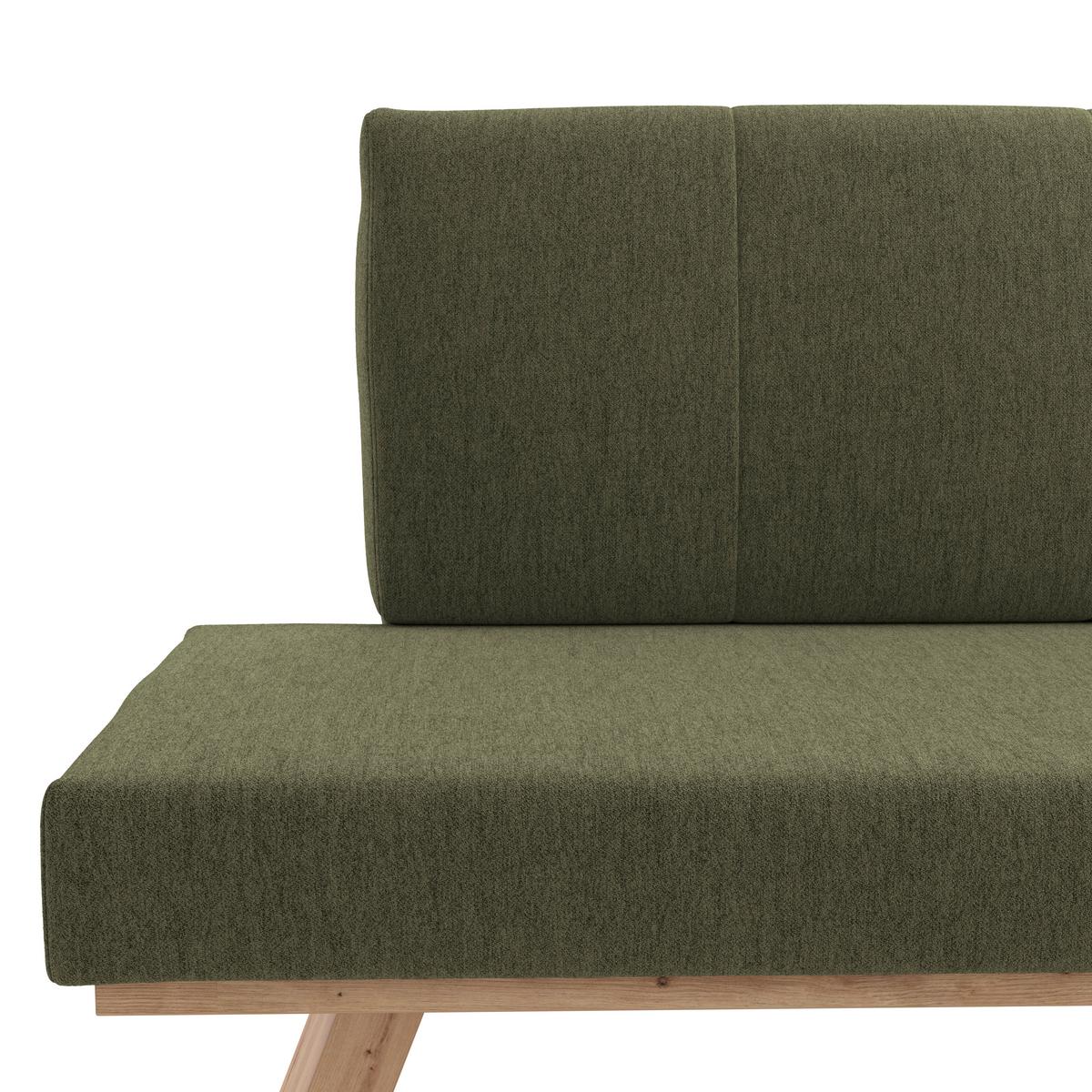Eckbank Emma Ii - Eichefarben/Grün, KONVENTIONELL, Holzwerkstoff/Textil (185/150cm)