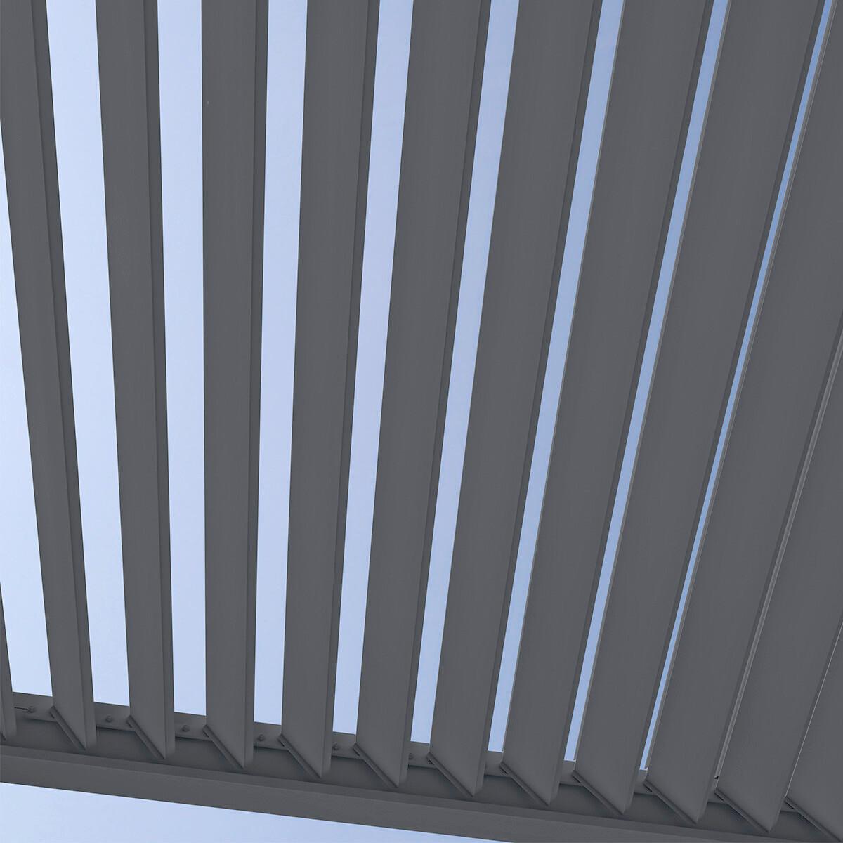 Pergola 360x400 Cm Wetterbeständig, Graphitfarben - Graphitfarben, Basics, Metall (360/400/255cm)