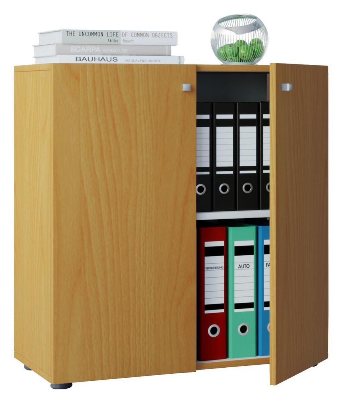 Aktenschrank Vandol Mini Buche Dekor B: 70 cm - Buchefarben, Basics, Holzwerkstoff (70/74/39cm) - MID.YOU