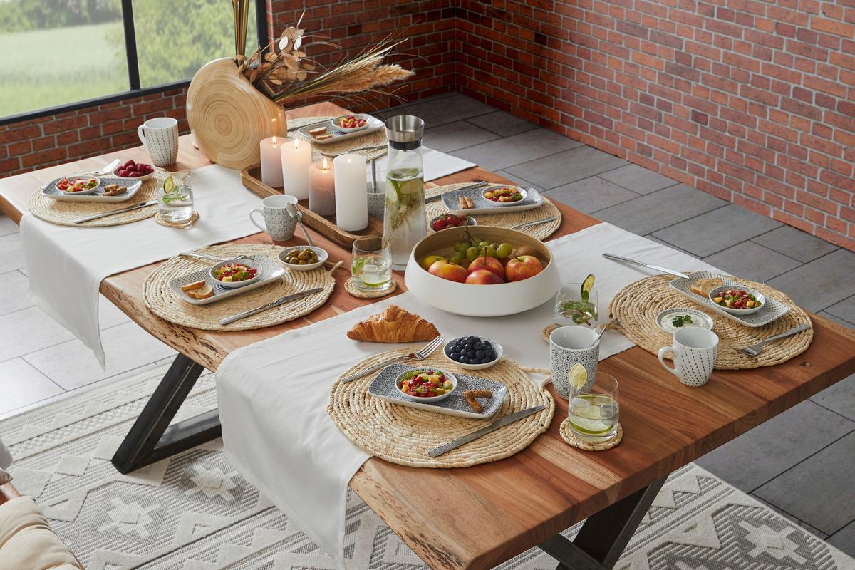 Schüssel Aus Keramik Blau/Weiß Glaukos D/H: ca. 10/2,3 cm - Blau/Weiß, MODERN, Keramik (10/2,3cm) - Luca Bessoni