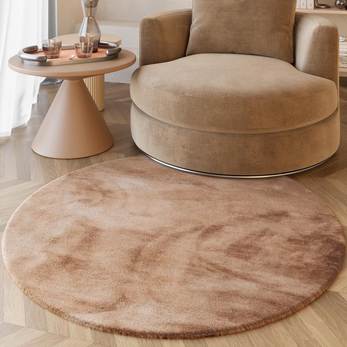 Hochflorteppich Alice Altrosa 100 Cm - Altrosa, KONVENTIONELL, Textil (100/100cm) - Esprit