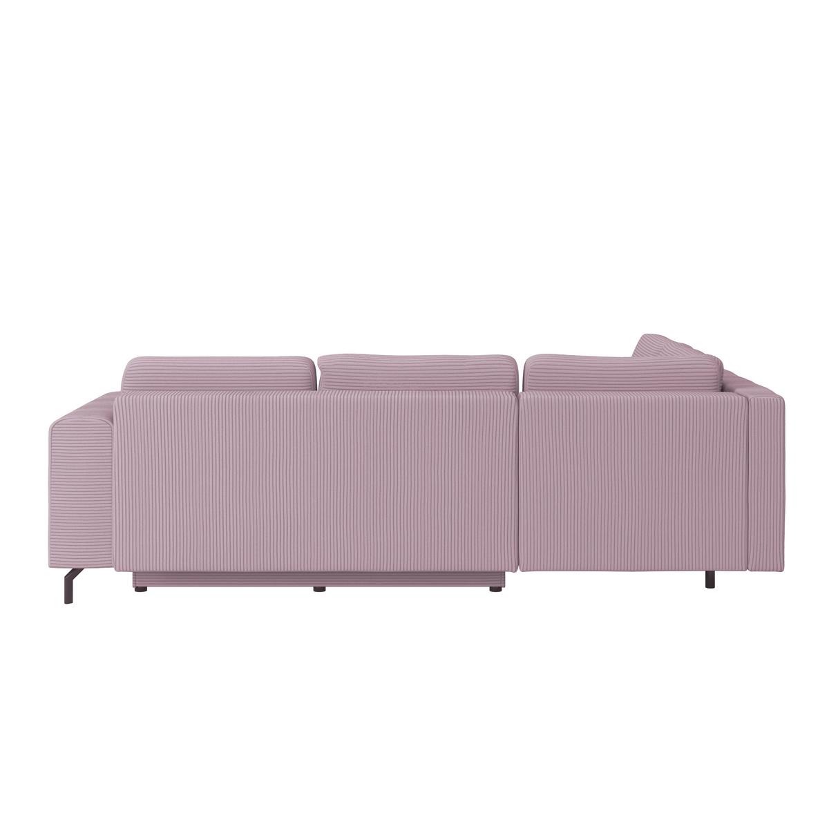 Rohová sedačka VENI, ľavá, lilový menčester - lila/čierna, Modern, textil (210/272cm) - Ondega