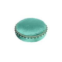 Pouf Taj Mahal Dxh: 65x25 Cm Samt Grün Mit Reißverschluss - Grün, LIFESTYLE, Textil (65/25/65cm) - Kayoom